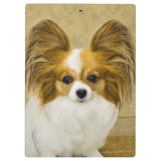 Porte-bloc Papillon (Hound Tri) Peinture - Art Chien original (Dos)