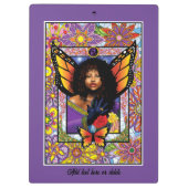 Porte-bloc Papillon monarque Fée Purple Floral (Dos)