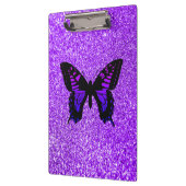 Porte-bloc Papillon pourpre sur la Parties scintillant (Gauche)