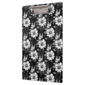 Porte-bloc Papillon sur Motif à fleurs - Noir (Gauche)