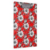 Porte-bloc Papillon sur Motif de fleurs Design rouge (Swatch)