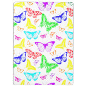 Porte-bloc Papillons de couleur arc-en-ciel volant (Dos)