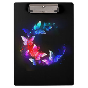 Porte-bloc Papillons de nuit Neon brillants sur arrière - pla