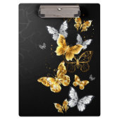 Porte-bloc Papillons d'or et de blanc (Devant)