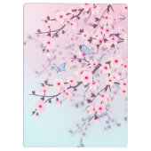 Porte-bloc Papillons en fleurs de cerisier Illustration (Dos)