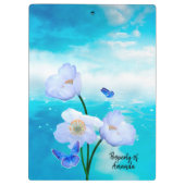 Porte-bloc Papillons et fleurs (Dos)