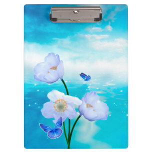 Porte-bloc Papillons et fleurs