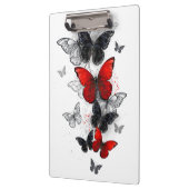 Porte-bloc Papillons noirs et rouges volants (Gauche)