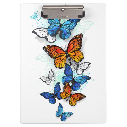 Porte-bloc Papillons volants Morpho et Monarch (Devant)