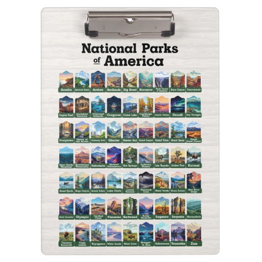 Porte-bloc Parcs nationaux des États-Unis d'Amérique USA (Devant)