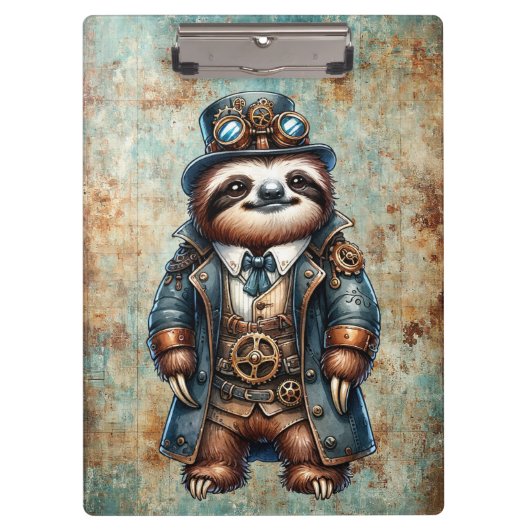 Porte-bloc Paresseux Steampunk (Devant)