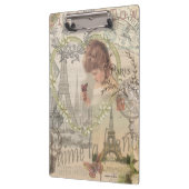 Porte-bloc Paris France Jolie fille Eiffel (Gauche)