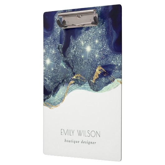 Porte-bloc Parties scintillant Abstraite en encre d'alcool Si (Gauche)