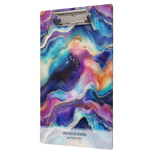 Porte-bloc Parties scintillant arc-en-ciel esthétique texture (Gauche)