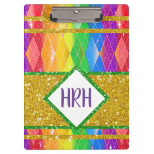 Porte-bloc Parties scintillant arc-en-ciel Monogram Pride Jac