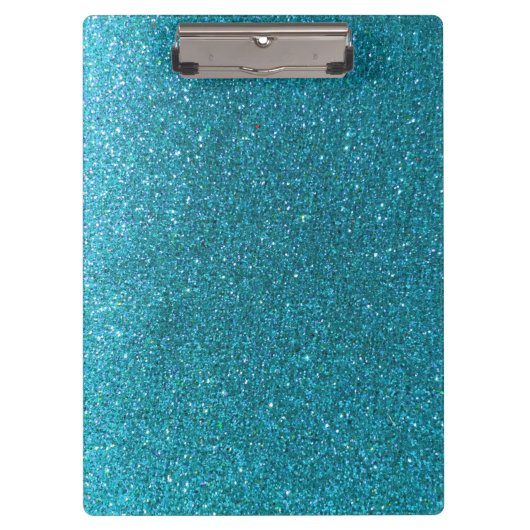 Porte-bloc Parties scintillant bleu brillant Turquoise Teachr (Devant)