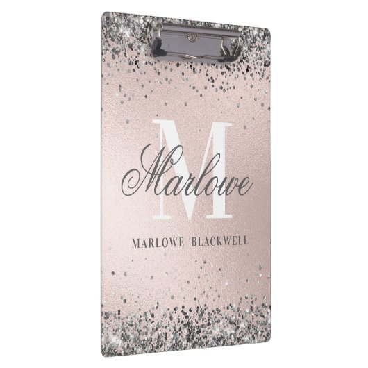 Porte-bloc Parties scintillant chic en argent et rose pâle (Swatch)