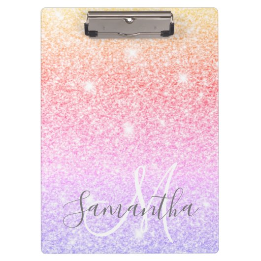 Porte-bloc Parties scintillant colorée moderne étincelle Nom  (Devant)
