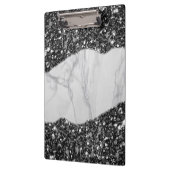 Porte-bloc Parties scintillant de marbre Carnet spiral (Gauche)