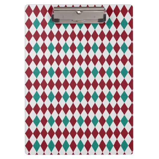 Porte-bloc Parties scintillant Diamant Rouge et Bleu (Devant)