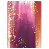 Porte-bloc Parties scintillant d'or en ananas rose personnali (Dos)