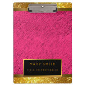 Porte-bloc Parties scintillant dorée moderne 2in1 Carte de vi (Devant)