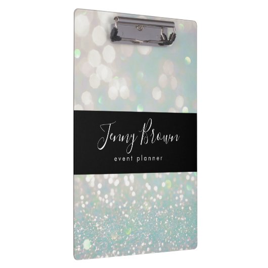 Porte-bloc parties scintillant en cristal de bokeh pastel mon (Swatch)