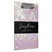 Porte-bloc parties scintillant en cristal de bokeh pastel mon (Swatch)