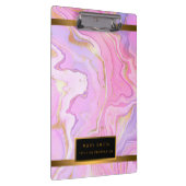 Porte-bloc Parties scintillant en marbre rose violet or (Swatch)