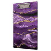 Porte-bloc Parties scintillant en or violet Marbre Porte - bl (Gauche)