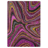 Porte-bloc Parties scintillant en verre étincelante en marbre (Dos)