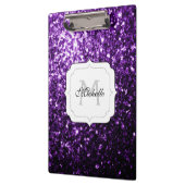 Porte-bloc Parties scintillant foncé violet faux brillant sci (Gauche)