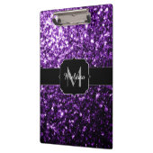 Porte-bloc Parties scintillant foncé violet faux brillant sci (Gauche)