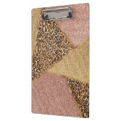 Porte-bloc Parties scintillant Leopard de Motif  rouge Rose g (Gauche)