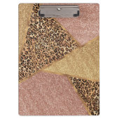 Porte-bloc Parties scintillant Leopard de Motif  rouge Rose g (Devant)