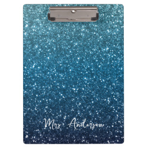 Porte-bloc Parties scintillant Mer et Océan Blue Gradient Ens