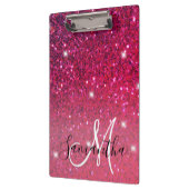 Porte-bloc Parties scintillant moderne rouge et rose Nom des  (Gauche)