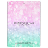 Porte-bloc Parties scintillant Pastel Pink & Mint Green Glam  (Dos)