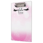 Porte-bloc Parties scintillant rose blanc éclaboussures cils (Gauche)