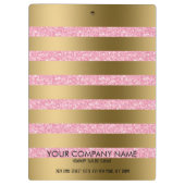 Porte-bloc Parties scintillant Rose Élégante Moderne Et Bande (Dos)