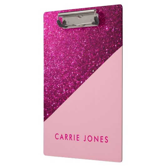 Porte-bloc Parties scintillant rose Joli Business Élégant (Gauche)