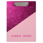 Porte-bloc Parties scintillant rose Joli Business Élégant (Devant)
