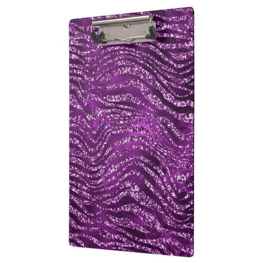 Porte-bloc Parties scintillant violet Ombre glam Tiger Stripe (Gauche)