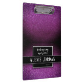 Porte-bloc Parties scintillant violette Noir Blanc Enseignant (Swatch)