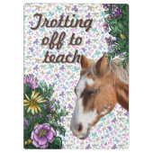 Porte-bloc Partir au trot pour enseigner  (Dos)