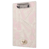 Porte-bloc Partition et instruments de musique rose/ivoire ID (Gauche)