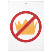 Porte-bloc PAS DE ROIS ! Anti-Trump (Dos)