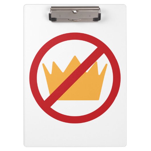 Porte-bloc PAS DE ROIS ! Anti-Trump (Devant)