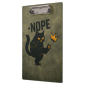 Porte-bloc Pas De Rois En Amérique Chat Noir Drôle Kicking Cr (Gauche)