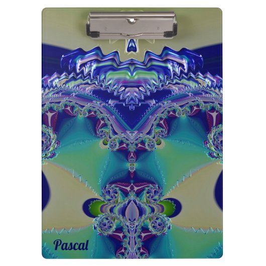 Porte-bloc PASCAL ~ WOW! ÉTRANGE ! Aqua jaune bleu et vert (Devant)